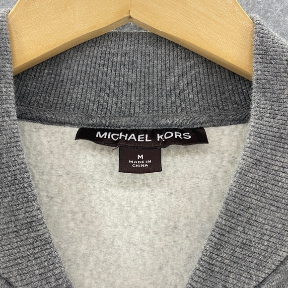 Michael Kors Men's Full Zip Up Sweatshirt Grey Size Medium Very Good Condition - Picture 9 of 11